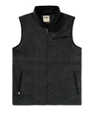 Ritter Alpaca vest Charcoal Men's Charcoal gray Zip-Front Vest Sweater l
